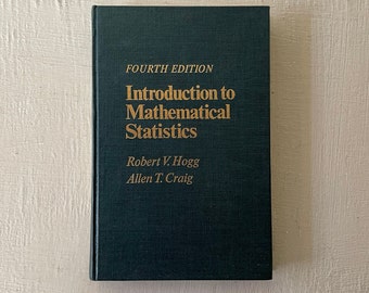 vintage textbook, Introduction to Mathematical Statistics, Robert Hogg, 1978, free shipping, from Diz Has Neat Stuff