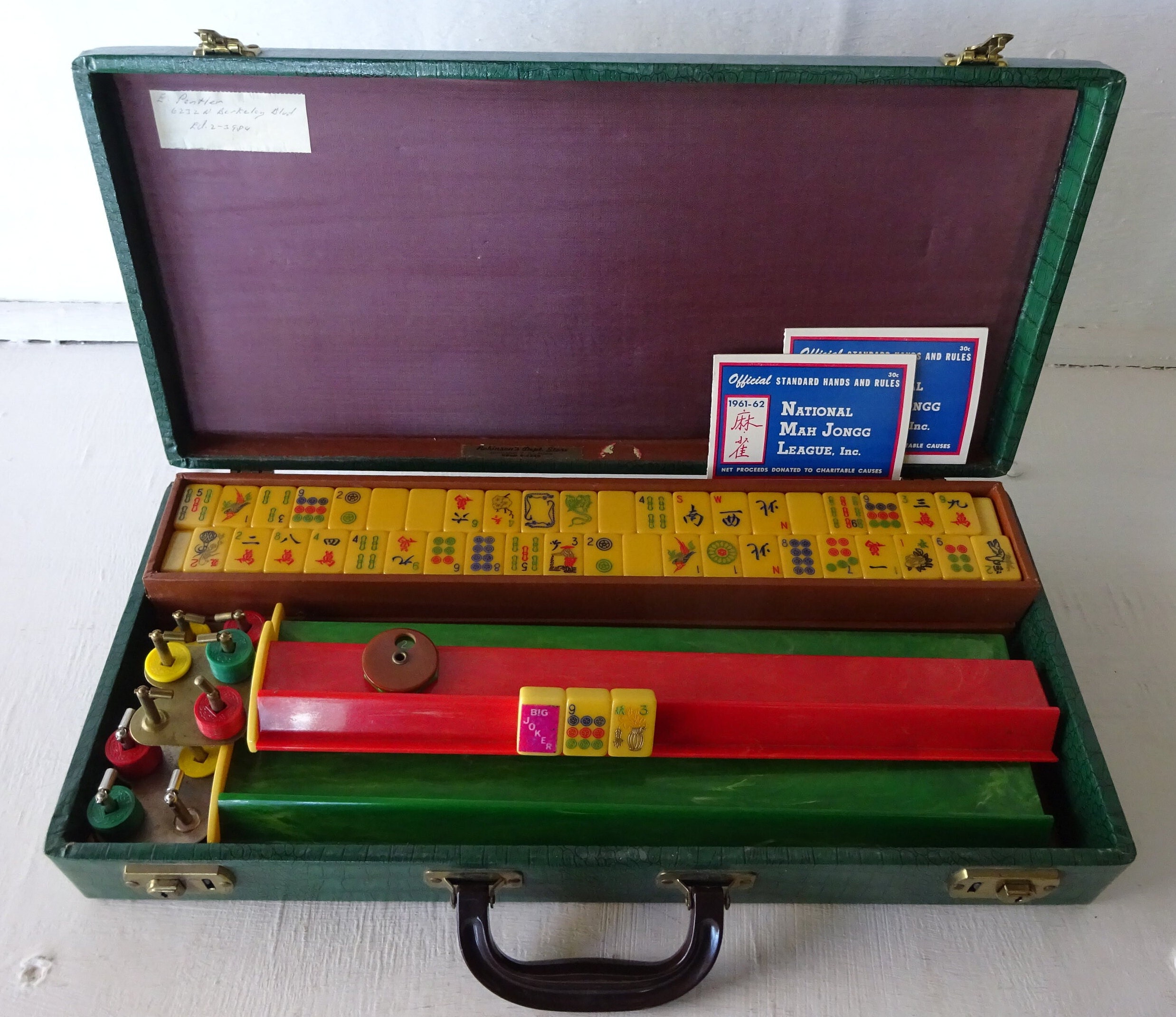 Antique Complete Chinese Mahjong Set With Arabic Numerals 3x2x1cm Tile –  Shogun's Gallery