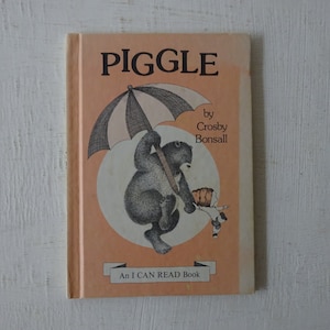 vintage book, Piggle, Crosby Bonsall, I Can read Book, 1973, first edition, weekly reader, illustrated, free shipping, from Diz Has Neat Stu