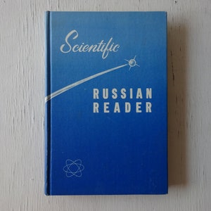 vintage textbook, Scientific Russian Reader, Noah Gershevsky, 1960, language book, free shipping, from Diz has Neat Stuff