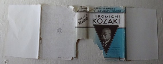 Vintage Book, Hiromichi Kozaki, Reminiscences of Seventy Vintage Book, Hiromichi Kozaki, Reminiscences of Seventy