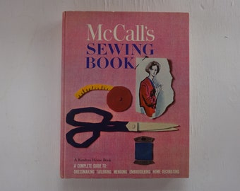 vintage book, McCall's Sewing Book, 1963, illustrated, Random House, pink book decor, free shipping, from Diz Has Neat Stuff