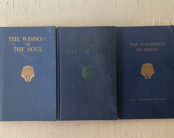 vintage mysticism books, H.C. Randall-Stevens, 1960's, Knights Templar of Aquarius, 3 volumes, free shipping, from Diz Has Neat Stuff