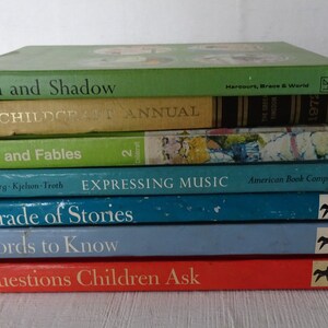 vintage stack of children&#39;s books, 7 books, library destash, 1970&#39;s cutters/breakers, school books, free shipping,from Diz Has Neat Stuff