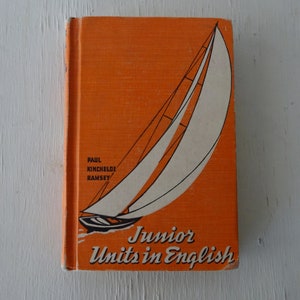 vintage children&#39;s book, Junior Units in English, book two, 1940, textbook, free shipping, from Diz Has Neat Stuff