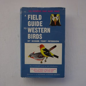 vintage book, A Field Guide to Western Birds, Peterson, 1961, second edition, illustrated, free shipping, from Diz Has Neat Stuff