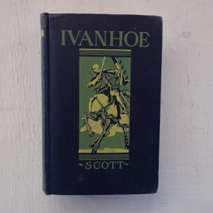 vintage book, Ivanhoe, Sir Walter Scott, 1945, abridged by J C Tressler, illustrated, free shipping, from Diz Has Neat Stuff
