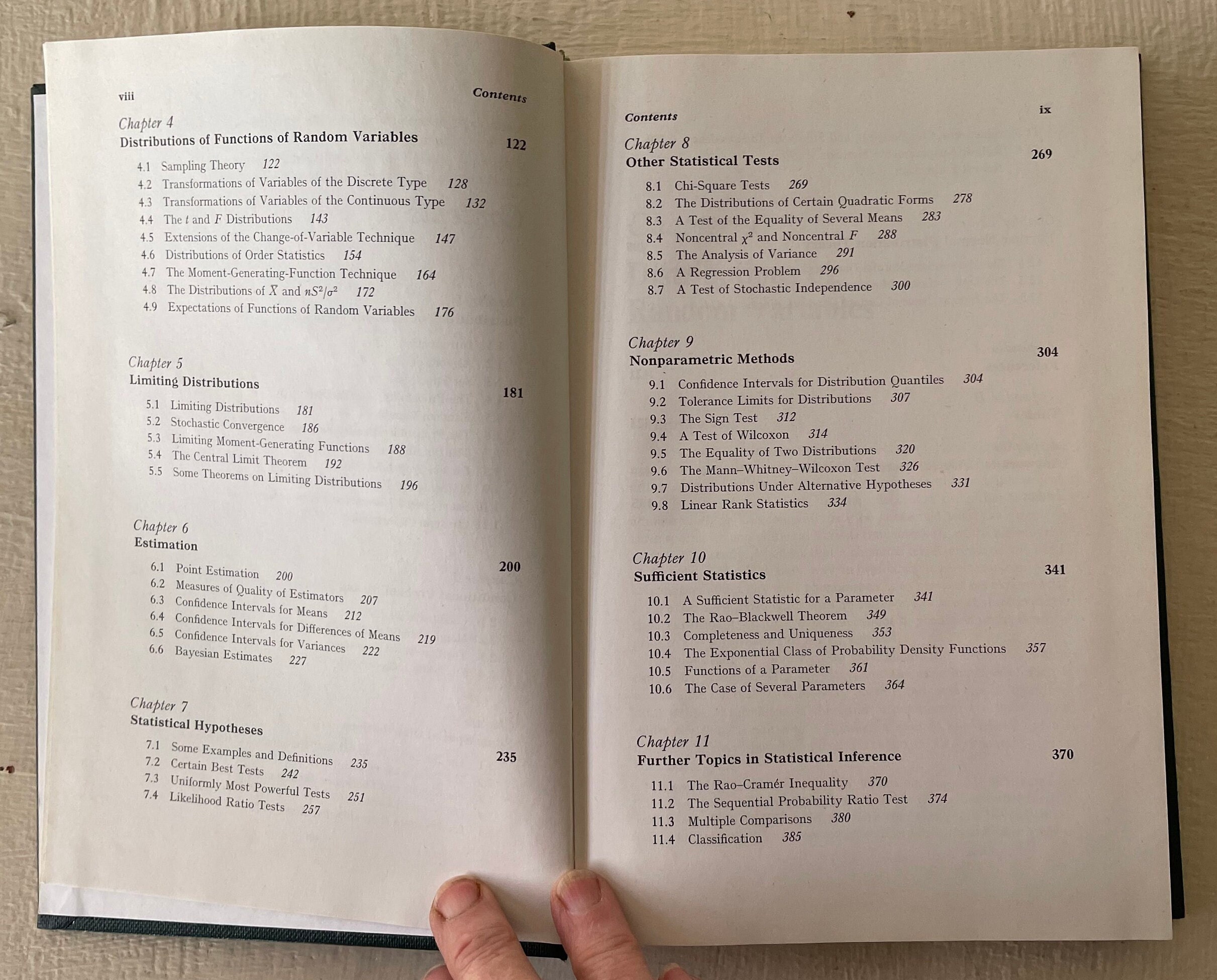 Vintage Textbook, Introduction to Mathematical Statistics