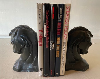 vintage mystery book stack, 5 Book Club editions, women authors, 1980's, dust jackets, free shipping, from Diz Has Neat Stuff