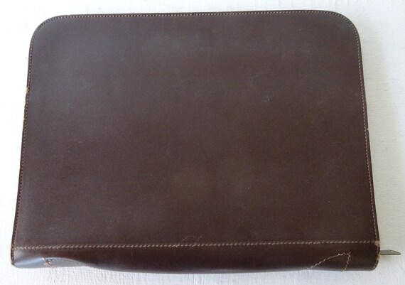 Vintage Leather Zip Envelope: Government Issue Attache Case View 4