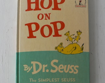 vintage children's book, Hop on Pop, Dr. Seuss, 1963, free shipping, from Diz Has Neat Stuff