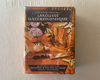 vintage cookbook, Larousse Gastronomique, the world authority, 1966, illustrated, free shipping, from Diz Has Neat Stuff