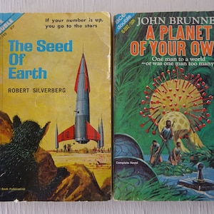 vintage paperbacks, 2 Ace Double books, Robert Silverberg, John Rackham, 1962, 1966, free shipping,from Diz Has Neat Stuff