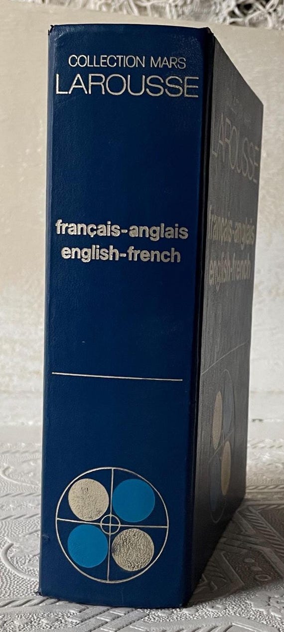 Vintage Dictionary, 1971, Collection Mars Larousse, Francais