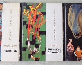 Vintage Childcraft Annual Books, 1970's, 6 Volumes, World