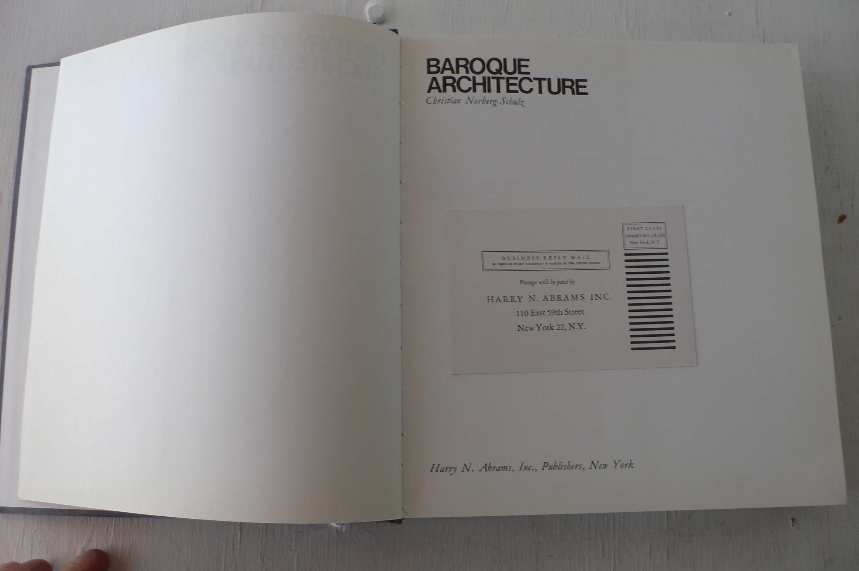 Vintage Baroque Architecture Art Book by Christian Norberg Schulz