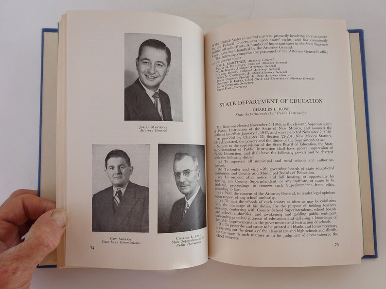 Vintage Book New Mexico Blue Book 1949 1959 Alicia Romero Etsy