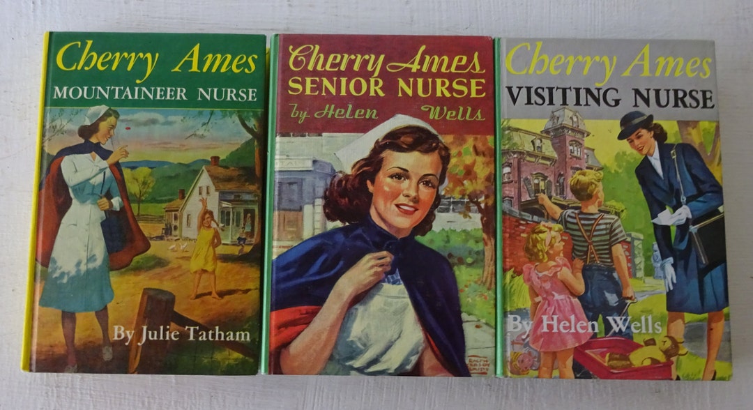 Vintage Cherry Ames Books, 3 Volumes With Illustrated Covers, 1940's