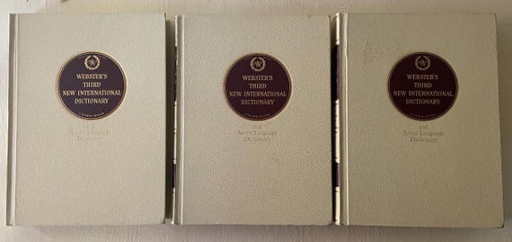 Vintage Webster's Third New International Dictionary - 1966