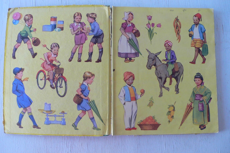 vintage children's book, Let's Go Shopping, 1940, Picture Book, London, free shipping, from Diz Has Neat Stuff image 3