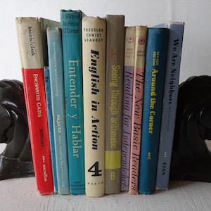 vintage stack of children&#39;s books, 10 books, library destash, 1960&#39;s cutters/breakers, school books, free shipping,from Diz Has Neat Stuff