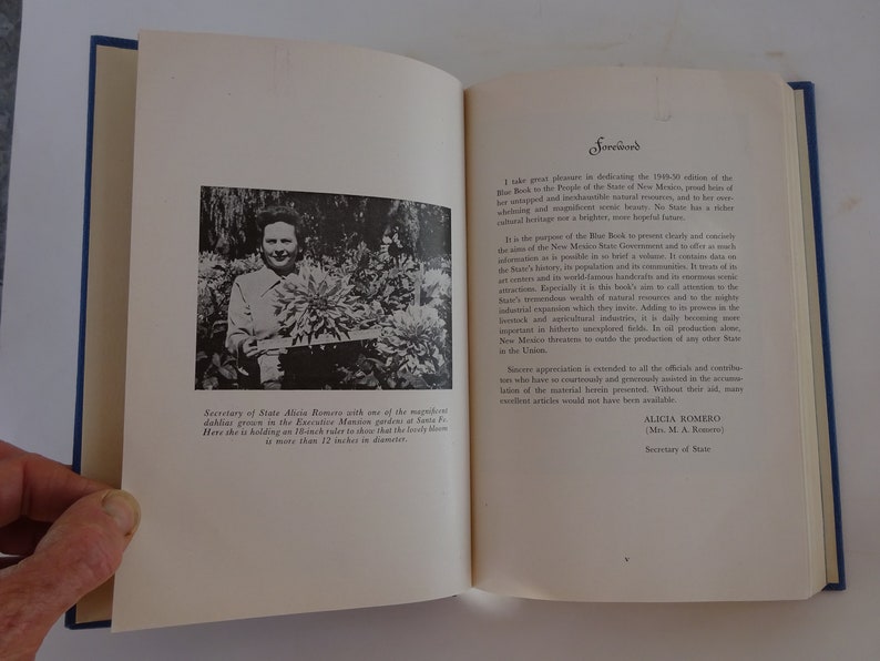 Vintage Book New Mexico Blue Book 1949 1959 Alicia Romero Etsy