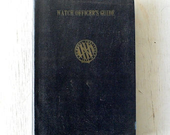 Vintage Watch Officer's Guide, US Navy, 1942 Illustrated Hardcover