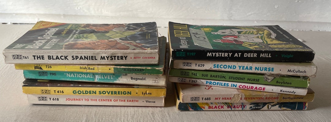 Vintage Scholastic Book Stack, 1950's, 1960's, and 1970's, 11 Soft ...