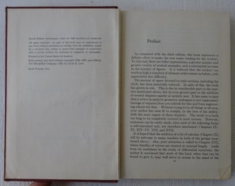 Vintage Textbook, Analytic Geometry, Clyde Love, Macmillan