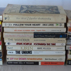 vintage paperbacks, instant collection, 30 books, non fiction, classics, fiction, westerns, free shipping, from Diz Has Neat Stuff
