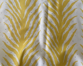 Celerie Kemble Creeping Fern Fabric Remnant: Schumacher Linen/Cotton, 3 Yards