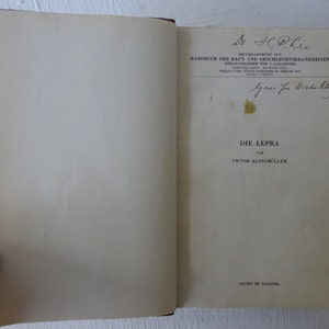 vintage medical book, The Leprosy, Die Lepra, German language, leather bound, 1930, rare, illustrated, from Diz Has Neat Stuff image 4