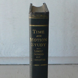 vintage textbook, Time and Motion Study and Formulas for Wage Incentives, 1940, free shipping, from Diz Has Neat Stuff