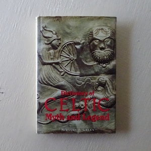 vintage book, Dictionary of Celtic Myth and Legend, Miranda Green, 1992, illustrated, dust jacket, free shipping, from Diz Has Neat Stuff