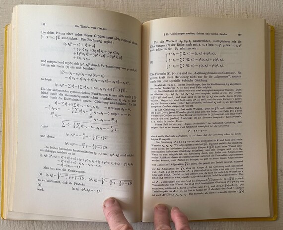 Vintage German Textbook, Algebra, B.L. Van Der Waerden, 1955