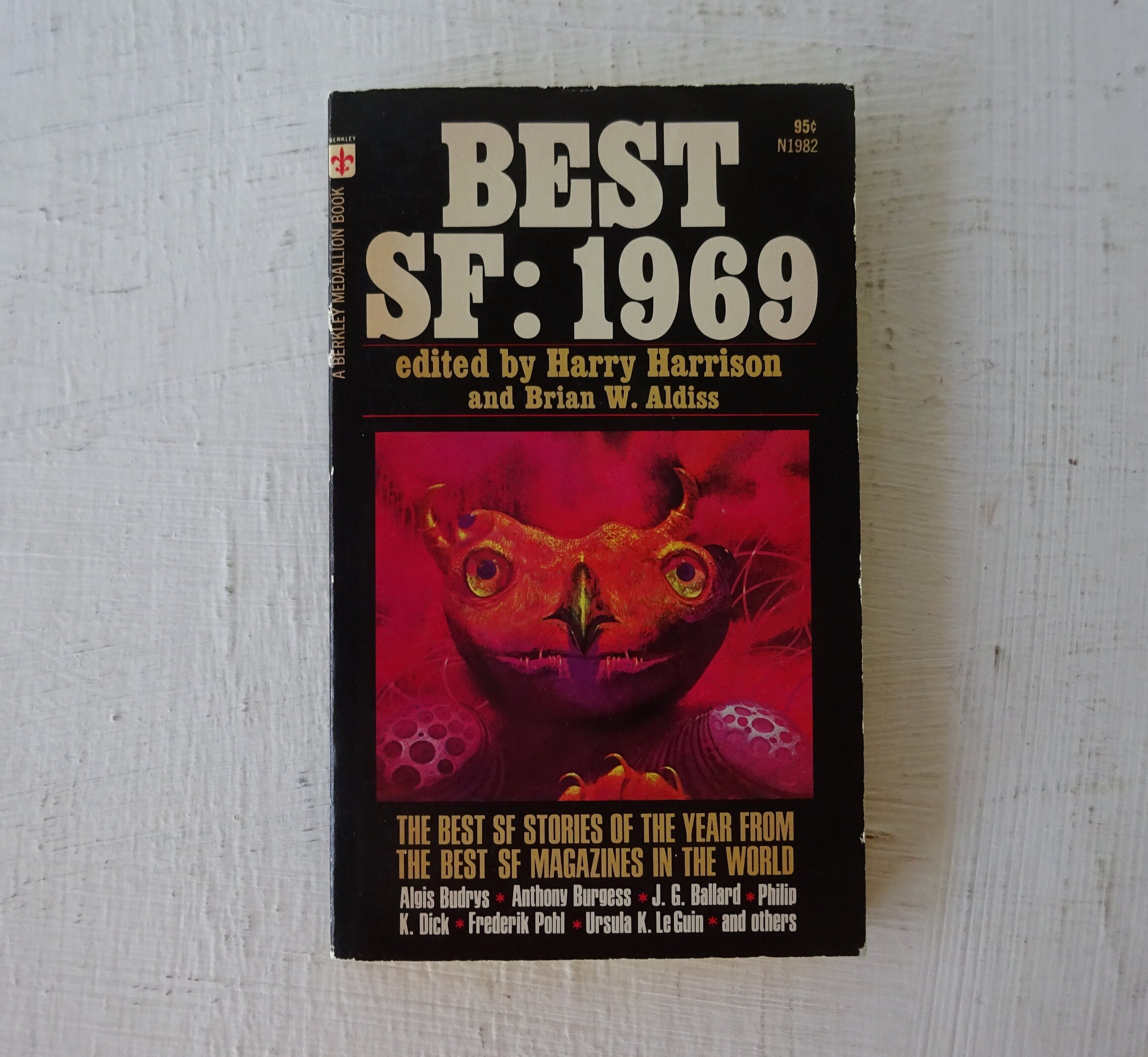 vintage paperback book, Best SF: 1969, Harry Harrison, Berkley medallion, science fiction collection, free shipping, from Diz Has Neat Stuff
