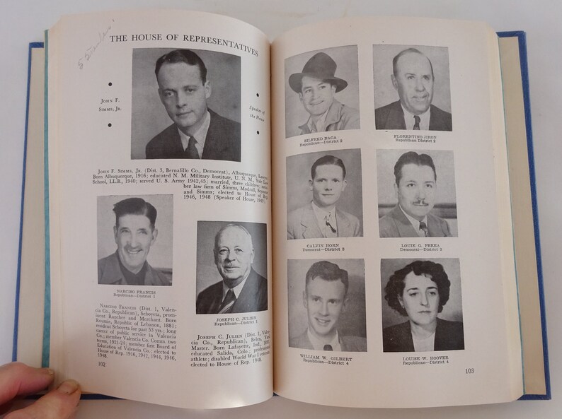 Vintage Book New Mexico Blue Book 1949 1959 Alicia Romero Etsy