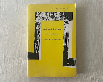 vintage book, Art and Culture Critical Essays by Clement Greenberg, 1965, paperback Beacon Press, free shipping, from Diz Has Neat Stuff