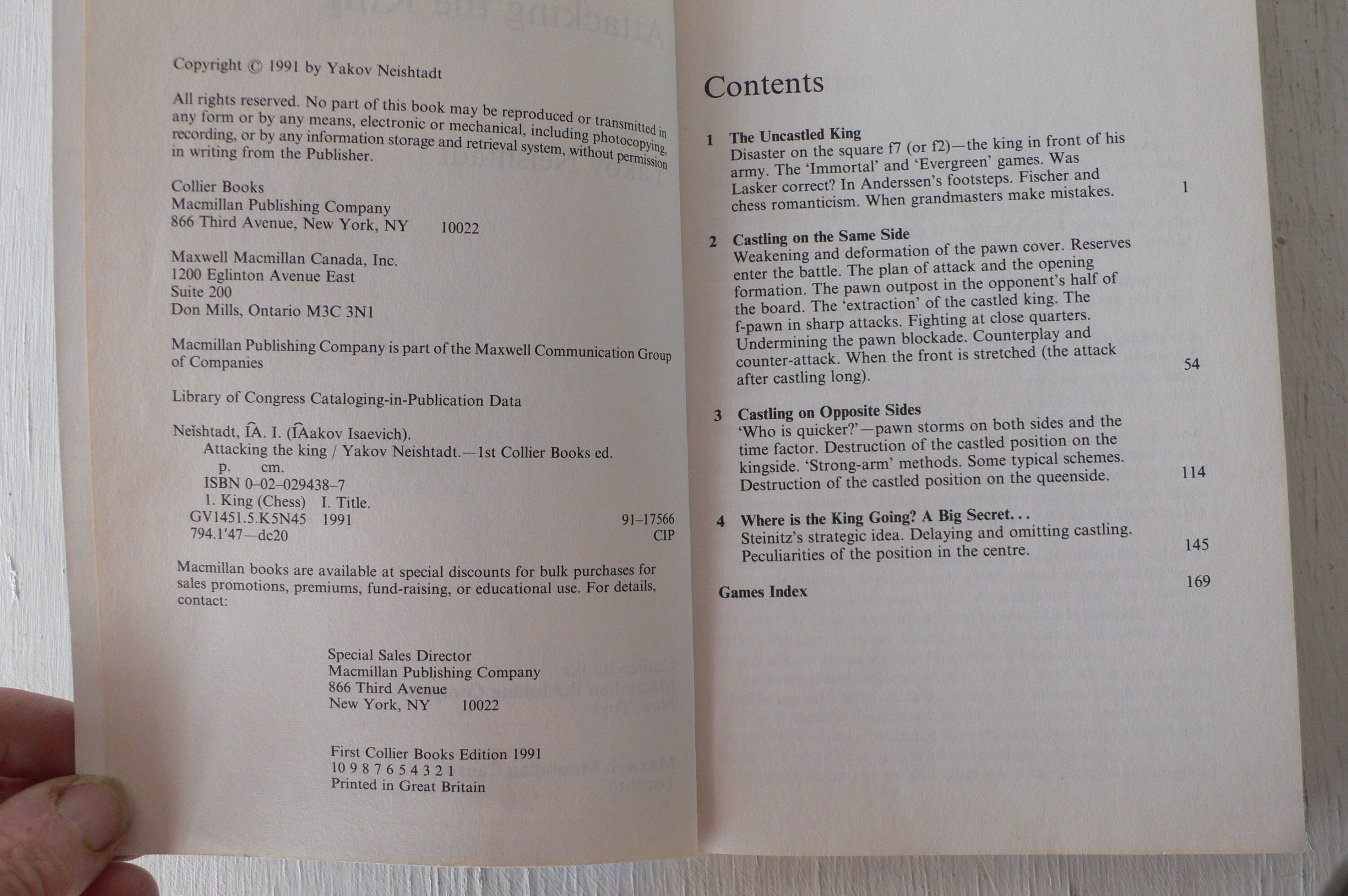 Vintage Chess Book: Attacking the King by Yakov Neishtadt, 1991 - Etsy