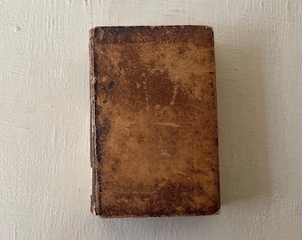 antique book, Letters of Certain Jews to Monsieur Voltaire, 1845, leather covered, shabby, religious study, free shipping, from Diz Has Neat