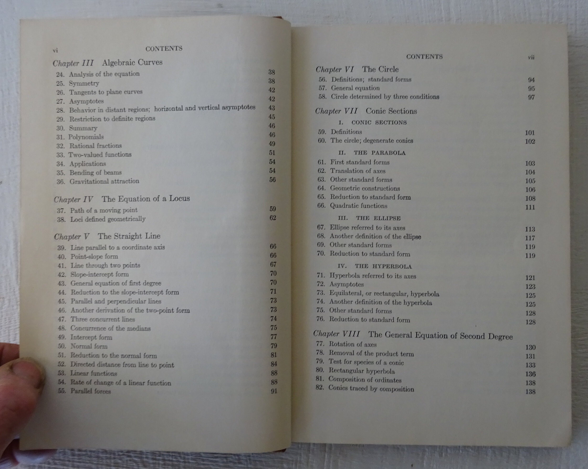 Vintage Textbook, Analytic Geometry, Clyde Love, Macmillan