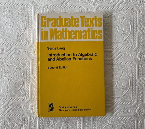 Vintage Serge Lang Textbook: Introduction to Algebraic and Abelian
