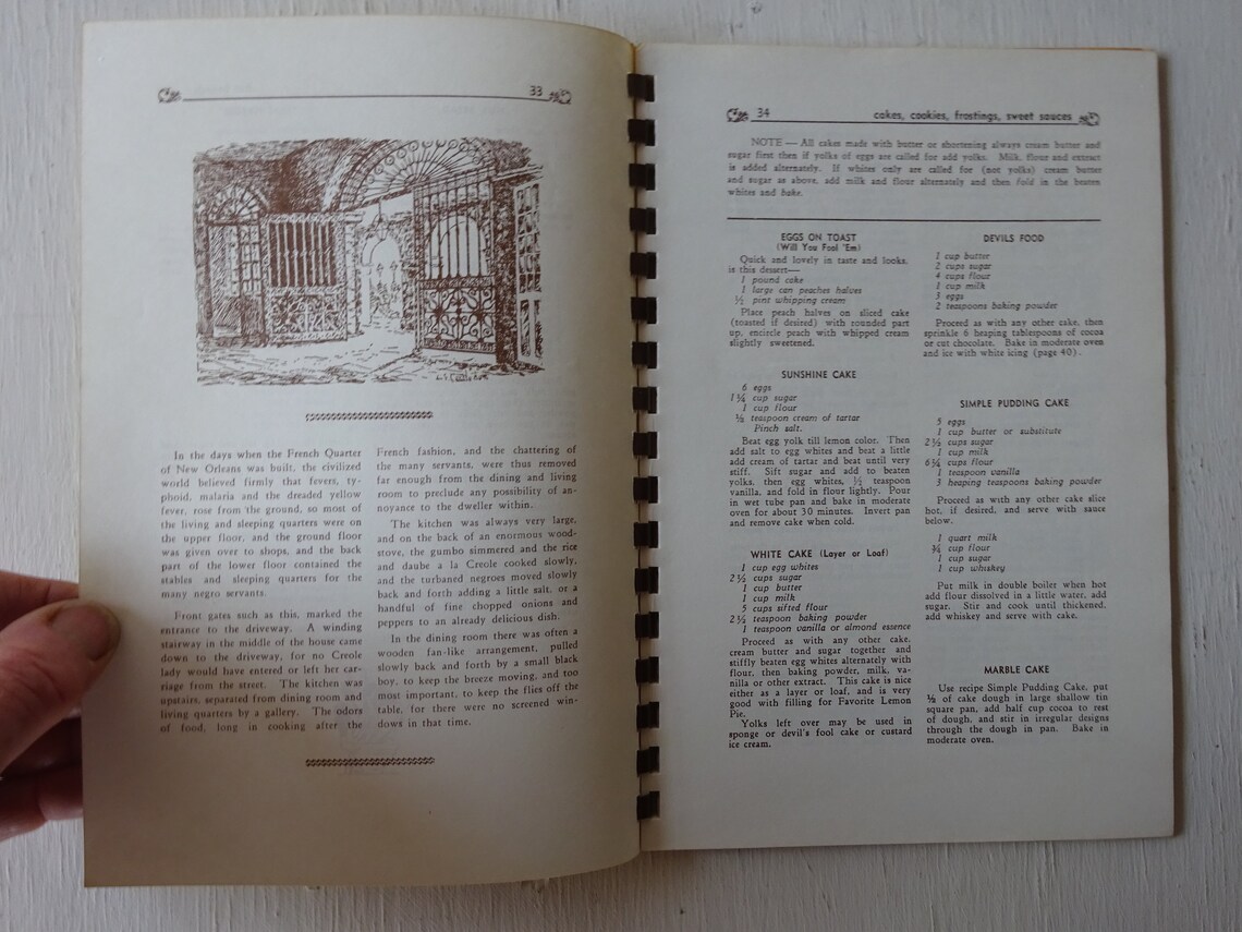Libro de cocina vintage A Book of Famous Old New Orleans | Etsy