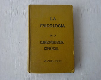 Vintage Spanish Textbook: La Psicologia, 1936 Puerto Rico