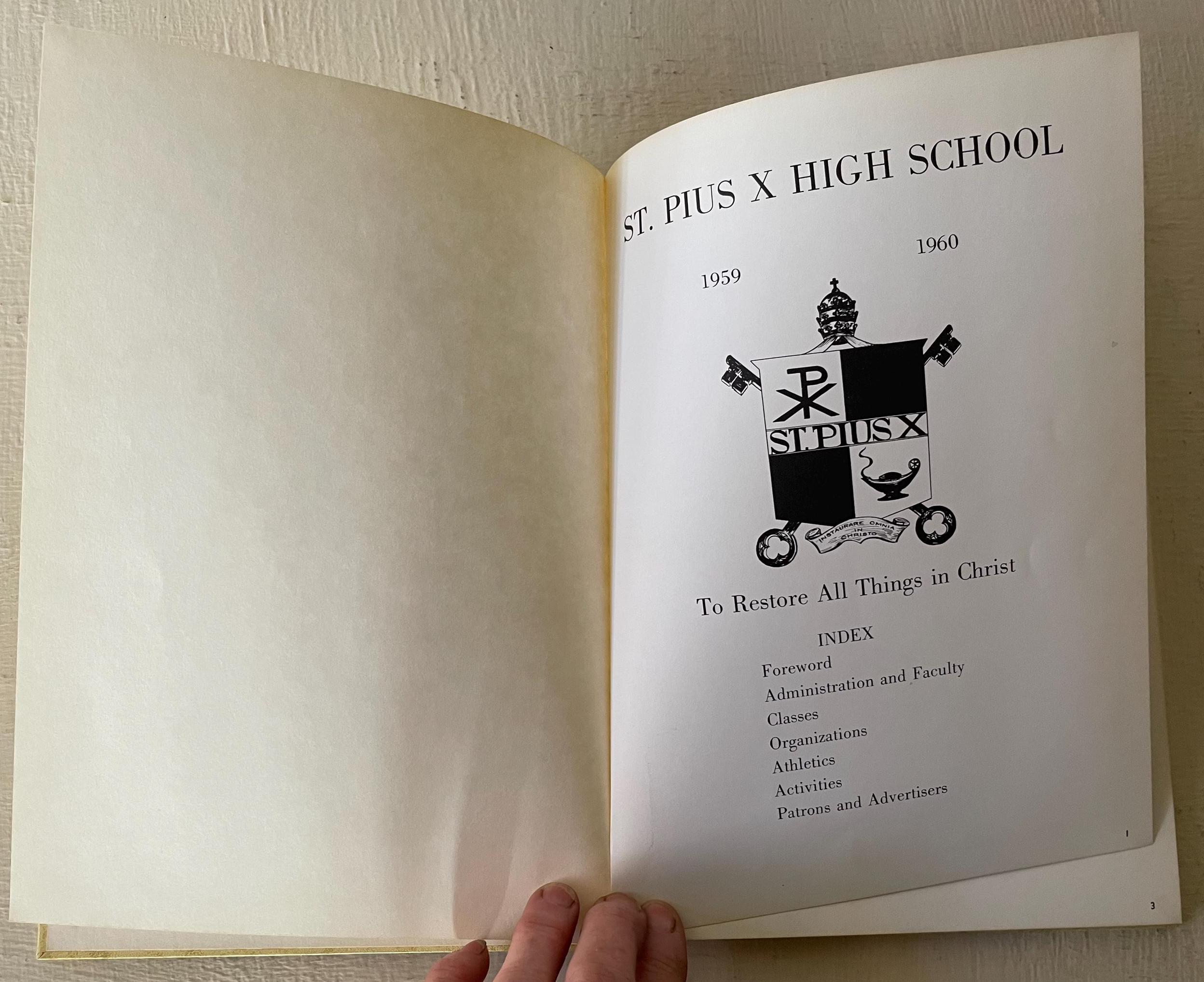 Vintage Yearbook, Chi-rho, 1960, St. Pius X High School Vintage Yearbook, Chi-rho, 1960, St. Pius X High School