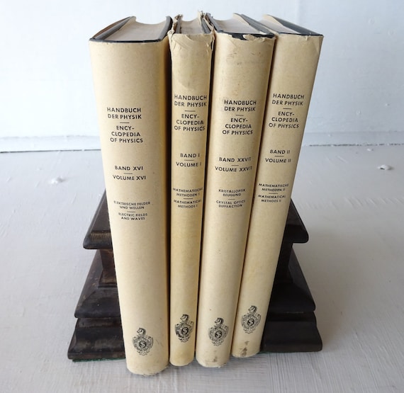 Vintage Textbooks, Encyclopedia of Physics, German/english, S. Flugge, 1961, 4 Volumes, Handbuch Der Physik, Free Shipping, From Diz Has Nea - Etsy Vintage Textbooks, Encyclopedia of Physics, German/english, S. Flugge, 1961, 4 Volumes, Handbuch Der Physik, Free Shipping, From Diz Has Nea - Etsy