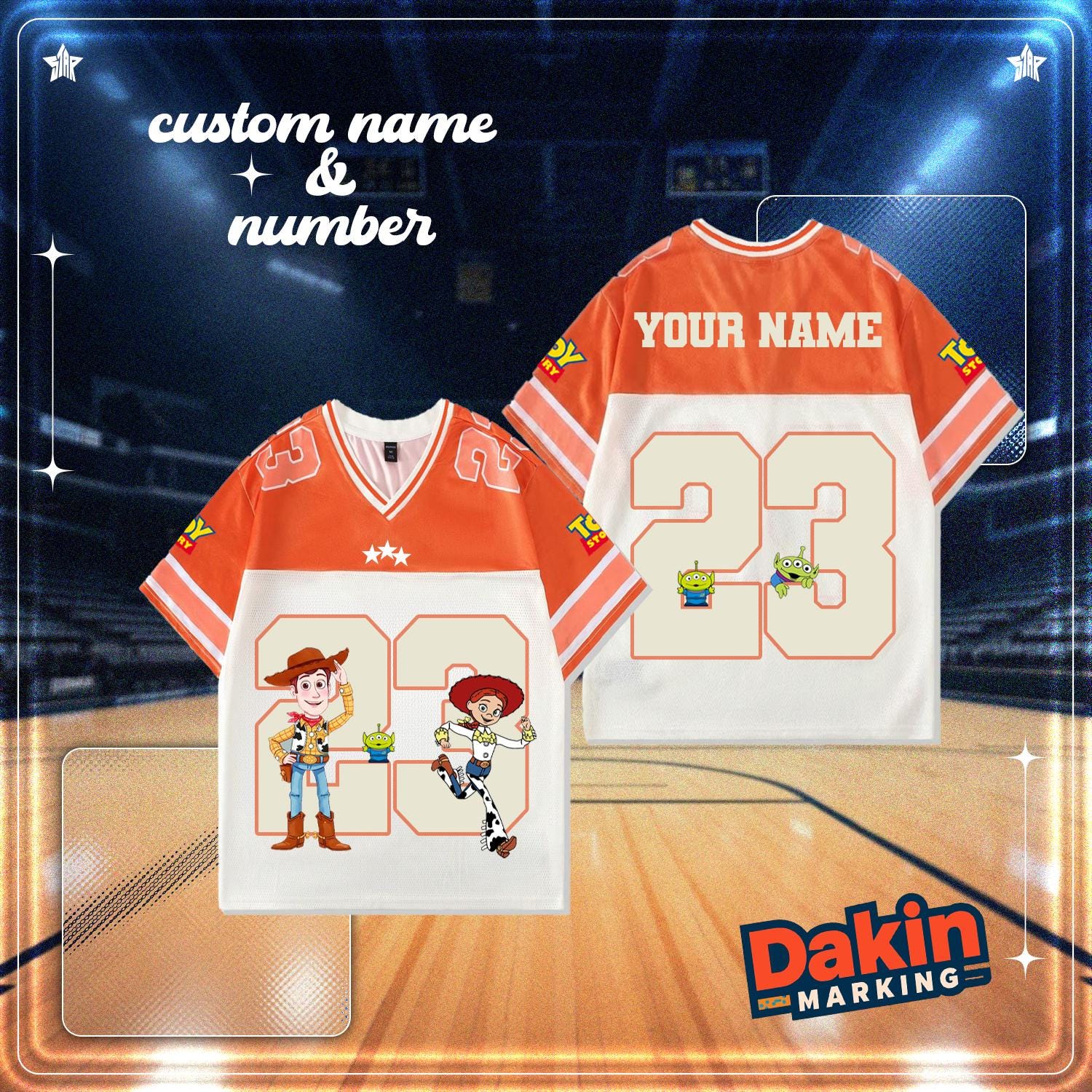 Discover Custom Football Jersey Personalized Name & Number, Cartoon Sports Style Jersey, Unisex Kids and Adult Team Shirt