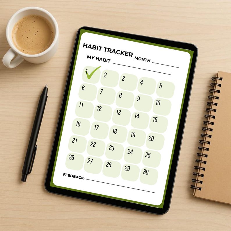 Printable Habit Tracker Planner, Goal Achievement (instant Download) - Etsy