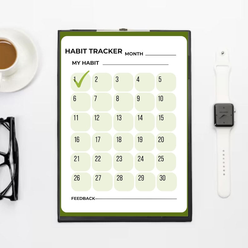 Printable Habit Tracker Planner, Goal Achievement (instant Download) - Etsy