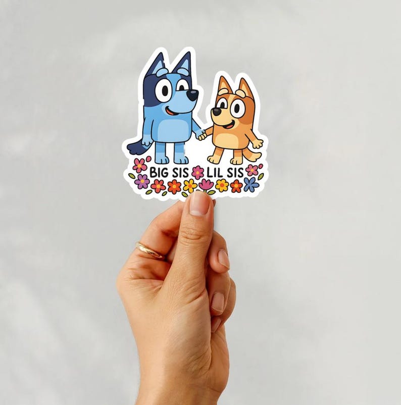 Siblings Sticker Big Sis Lil Sis Dog Sticker • Waterproof Vinyl Sibling Decal - Etsy